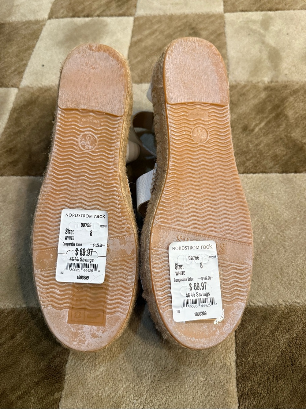 Soludos White Leather Espadrille Ankle-Strap Sandals NWT - Picture 9 of 11